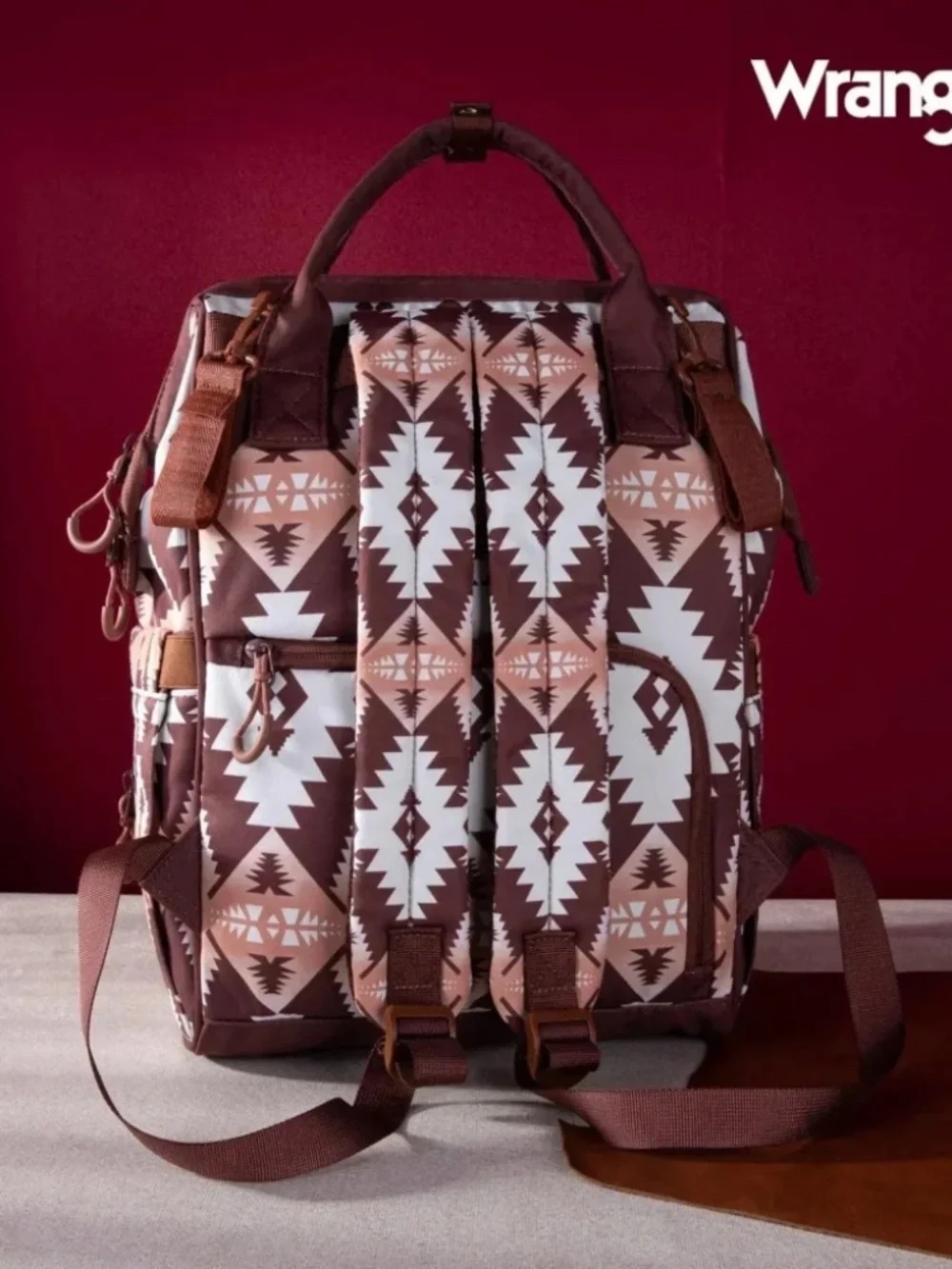 Wrangler Aztec Printed Callie Backpack - Brown